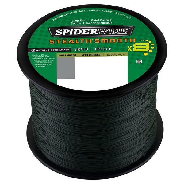 Spiderwire Stealth Smooth 8 Moss Green Línea Trenzada (2000m)