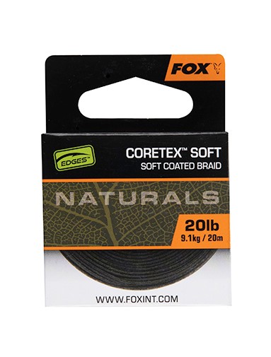 Fox Edges Naturals Coretex Soft Hooklink Material para Bajo de Línea (20m)