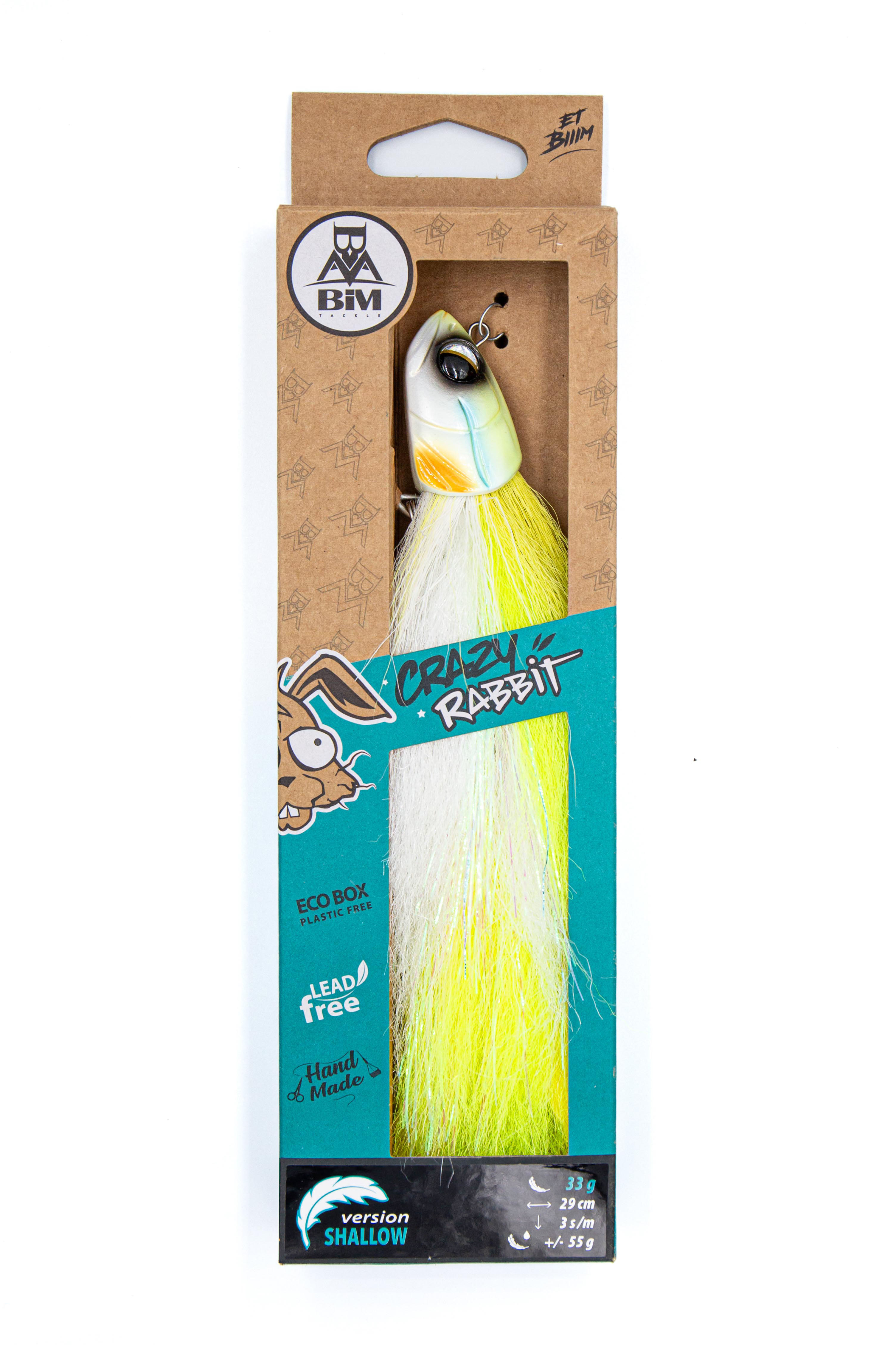 BIM Tackle Crazy Rabbit Streamer Sin Plomo 29cm (33g) - Chart White