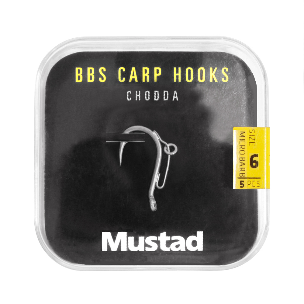Mustad BBS 30 Carp Hooks Pack Anzuelos para Carpa (6 paquetes + Multi Box)