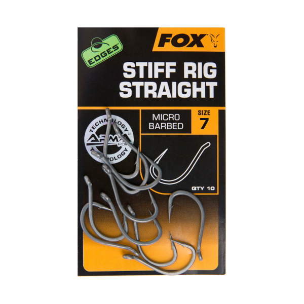 Fox Edges Stiff Rig Anzuelos Rectos - Fox Edges Stiff Rig Anzuelos Rectos Tamaño 7 Micro Barba