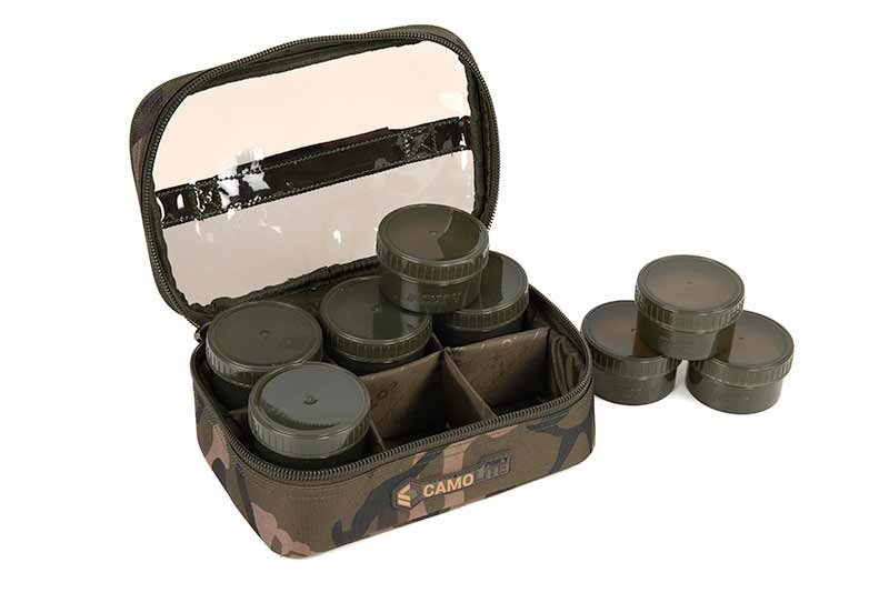 Fox Camolite Estuche Portacebos para 8 botes (incl. 8 botes)