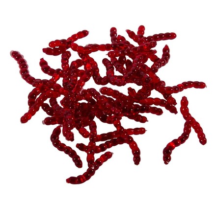 Ultimate Baits Bloodworms Transparant Red Imitación de Cebo (50pcs)