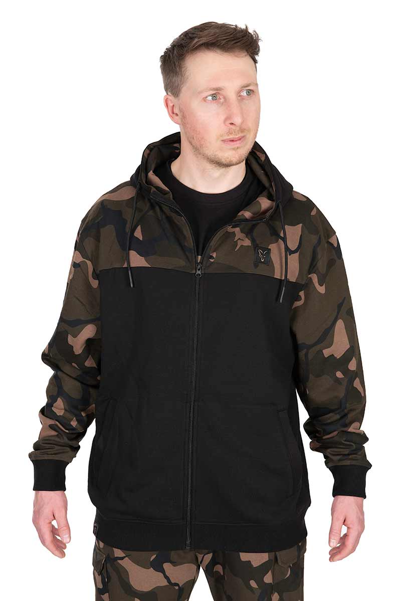 Fox LW Black/Camo Split Hoody con Cremallera