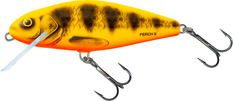 Salmo Perch Floating Crankbait 8cm (12g) - Yellow Red Tiger
