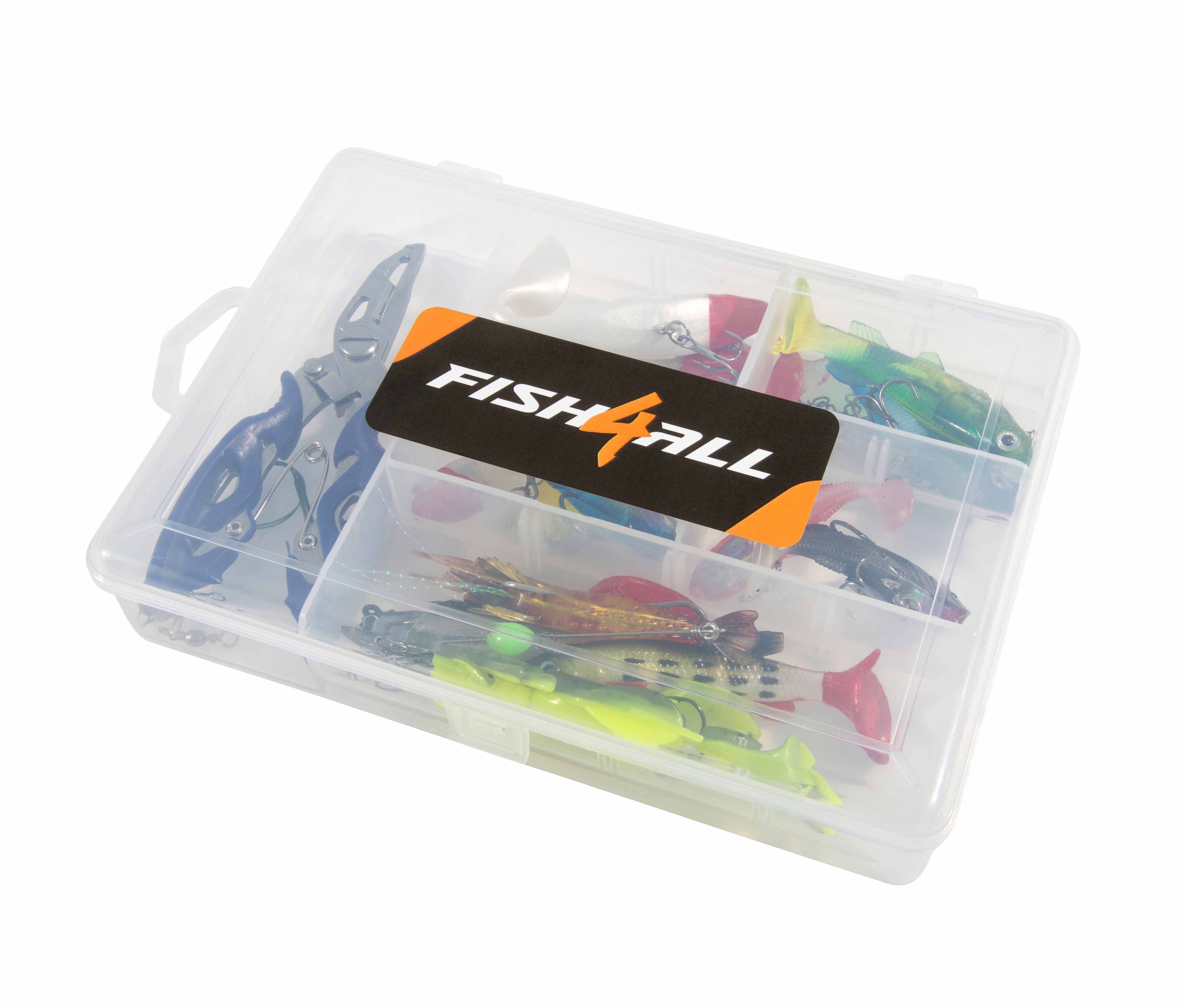 Fish4All Multi Caja de Señuelos con Alicates (34pcs)