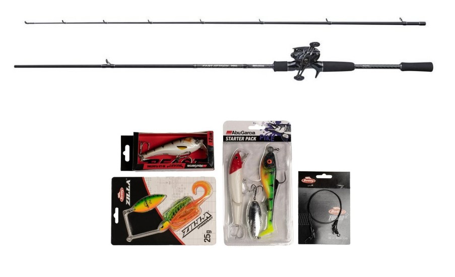 Abu Garcia Fast Attack Pro Pike Baitcaster Set de Caña 2,1 m (20-70 g)