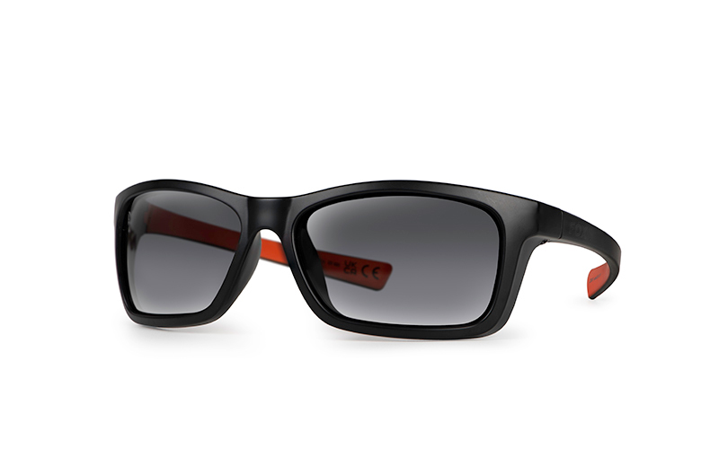 Fox Collection Wraps Gafas de Sol - Negro/Naranja (lente gris)