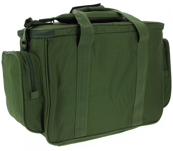 NGT Carryall con interior impermeable + Compact Rigbox System - Verde Fluo Puntos Rojos