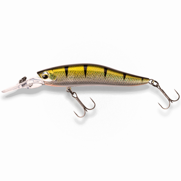 LMAB KØFI Flash Vibe 80 Suspending Medium Runner Twitchbait 8 cm  - Real Perch