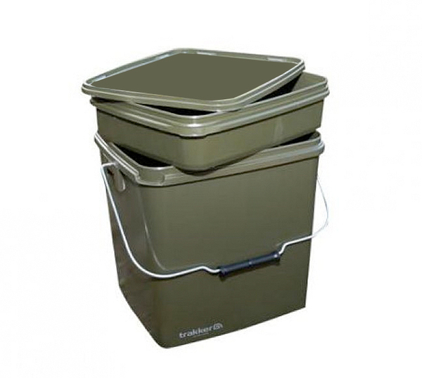 Trakker Olive Square Container 13L con Bandeja