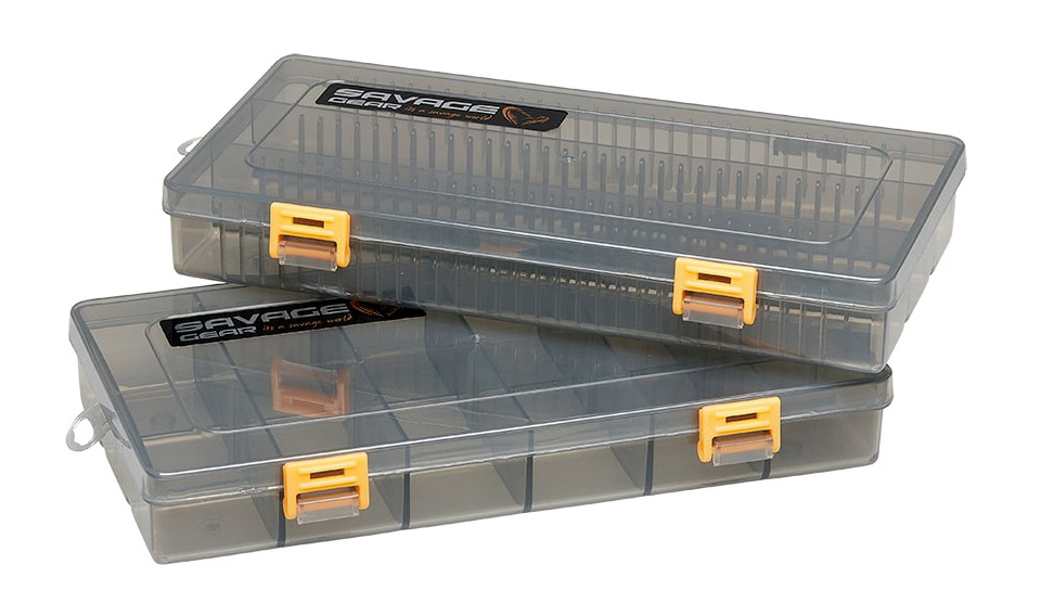 Savage Gear Flat Lure Box Smoke Kit Caja de señuelos (2 pzas.)